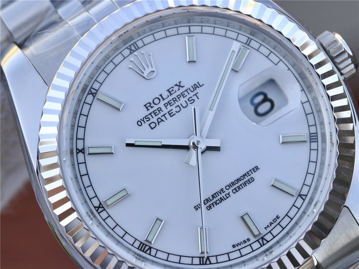 Replica Rolex Datejust White Pearl Dial