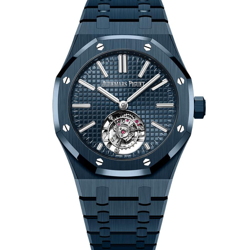 UK Royal Oak Flying Tourbillon Takes Bleu Nuit Ceramic Further